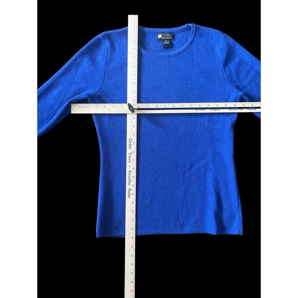 Carole Little 100% Merino Wool Blue LS Sweater Medium - Picture 3 of 7